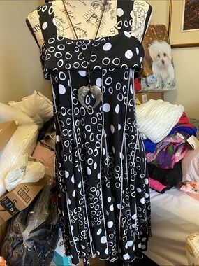 Black & White Polka Dot Sundress — Women